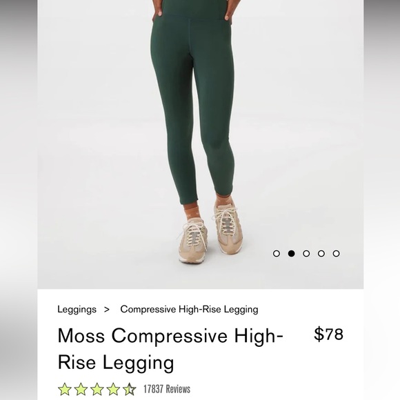 Moss Compressive High-Rise Legging - Green - Picture 4 of 6